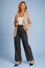 Blazer ajustado con cuello sastre