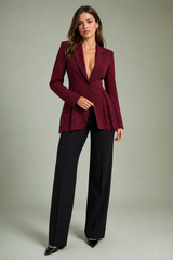 Blazer ajustado con encaje