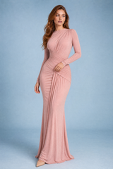 Vestido largo drapeado