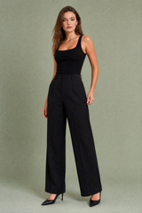 Pantalón sastre blanco de talle alto