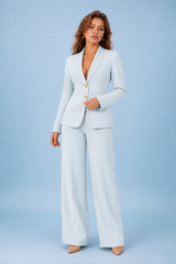 Conjunto blazer y pantalón ancho
