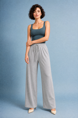 Pantalón ancho fluido con cordón