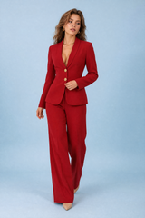 Conjunto blazer y pantalón ancho