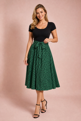 Vestido bicolor de lunares