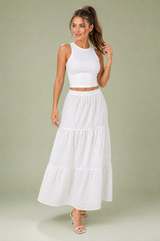 Conjunto blanco con estampado floral