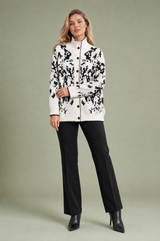 Chaqueta jacquard de cuello alto