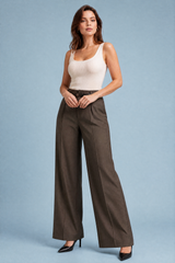 Pantalón ancho de talle alto