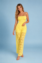 Mono amarillo bandeau transparente