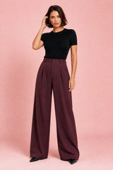 Pantalón talle alto piernas anchas