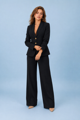 Conjunto blazer y pantalón ancho