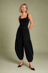 Pantalón ancho de talle alto plisado