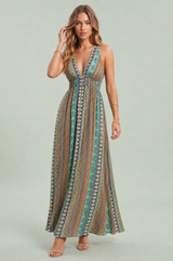Vestido largo fluido de espalda descubierta