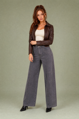 Pantalón cargo amplio talle medio