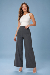 Pantalón fluido ancho de tiro alto
