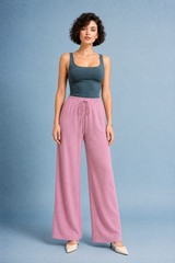 Pantalón ancho fluido con cordón