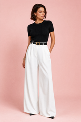 Pantalón talle alto piernas anchas