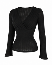 Top en maille col V manches évasées | Lounelle Paris