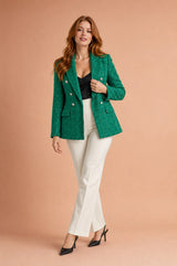 Blazer cruzado de tweed