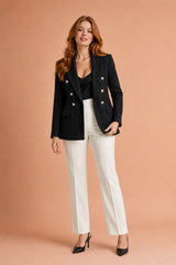 Blazer cruzado de tweed