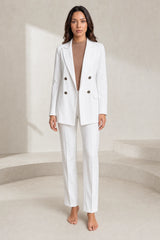 Blazer mi-long à double boutonnage
