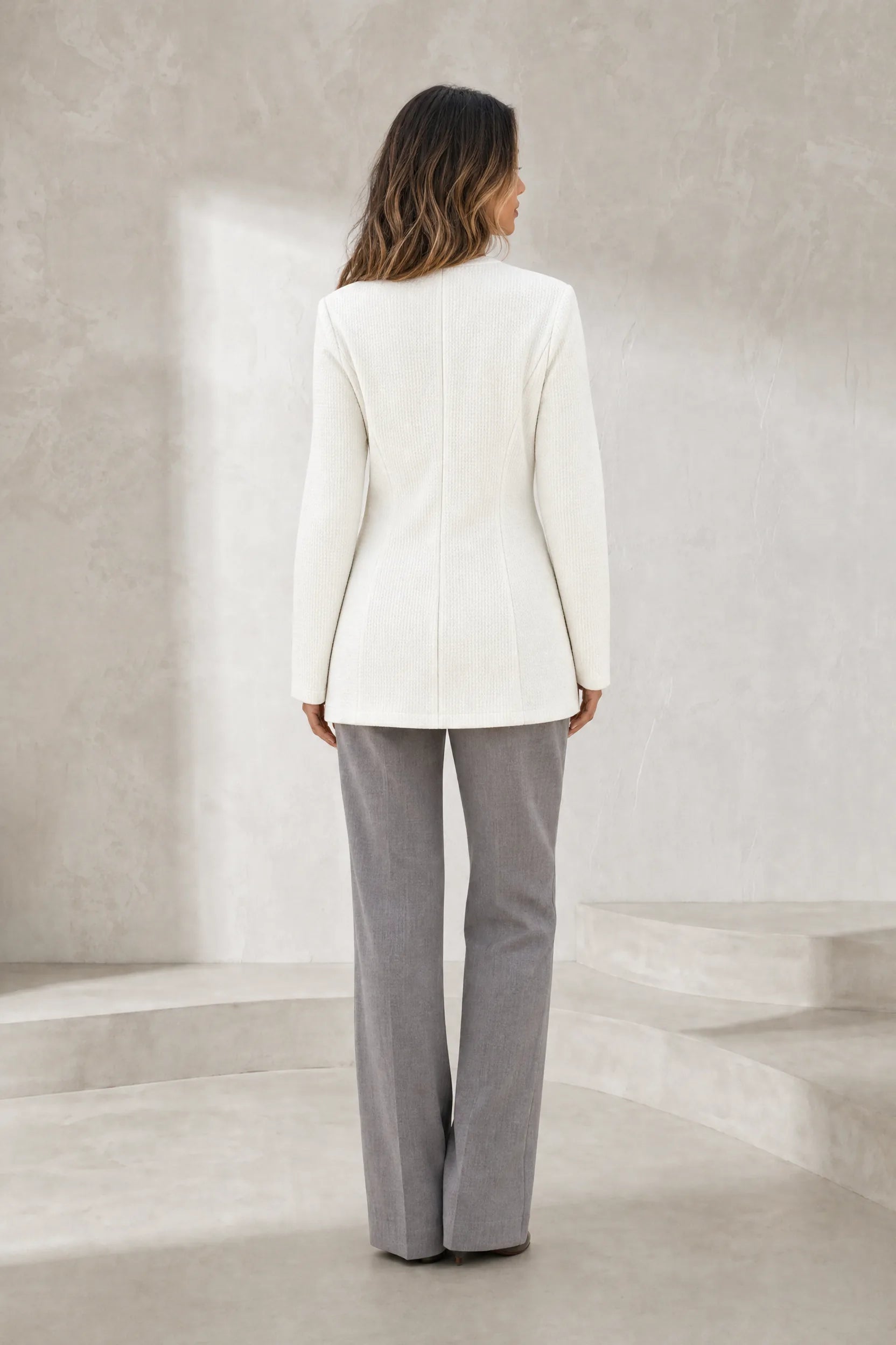 Blazer mi-long col V | Lounelle Paris