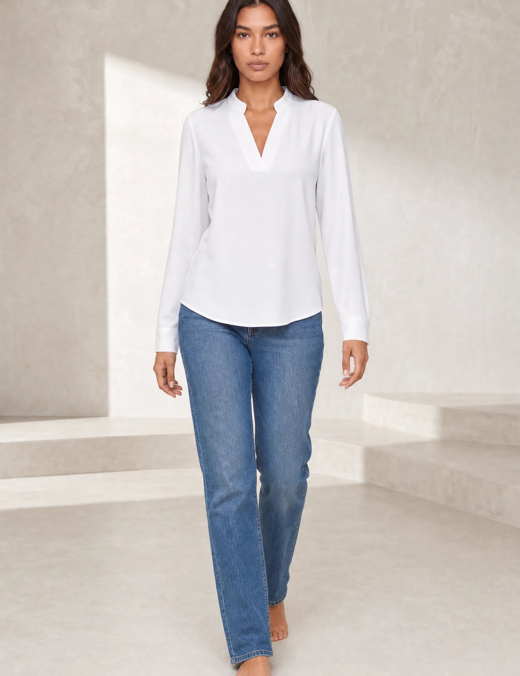 Blouse fluide col en V | Lounelle Paris