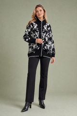 Chaqueta jacquard de cuello alto