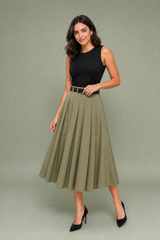 Vestido negro bicolor sin mangas