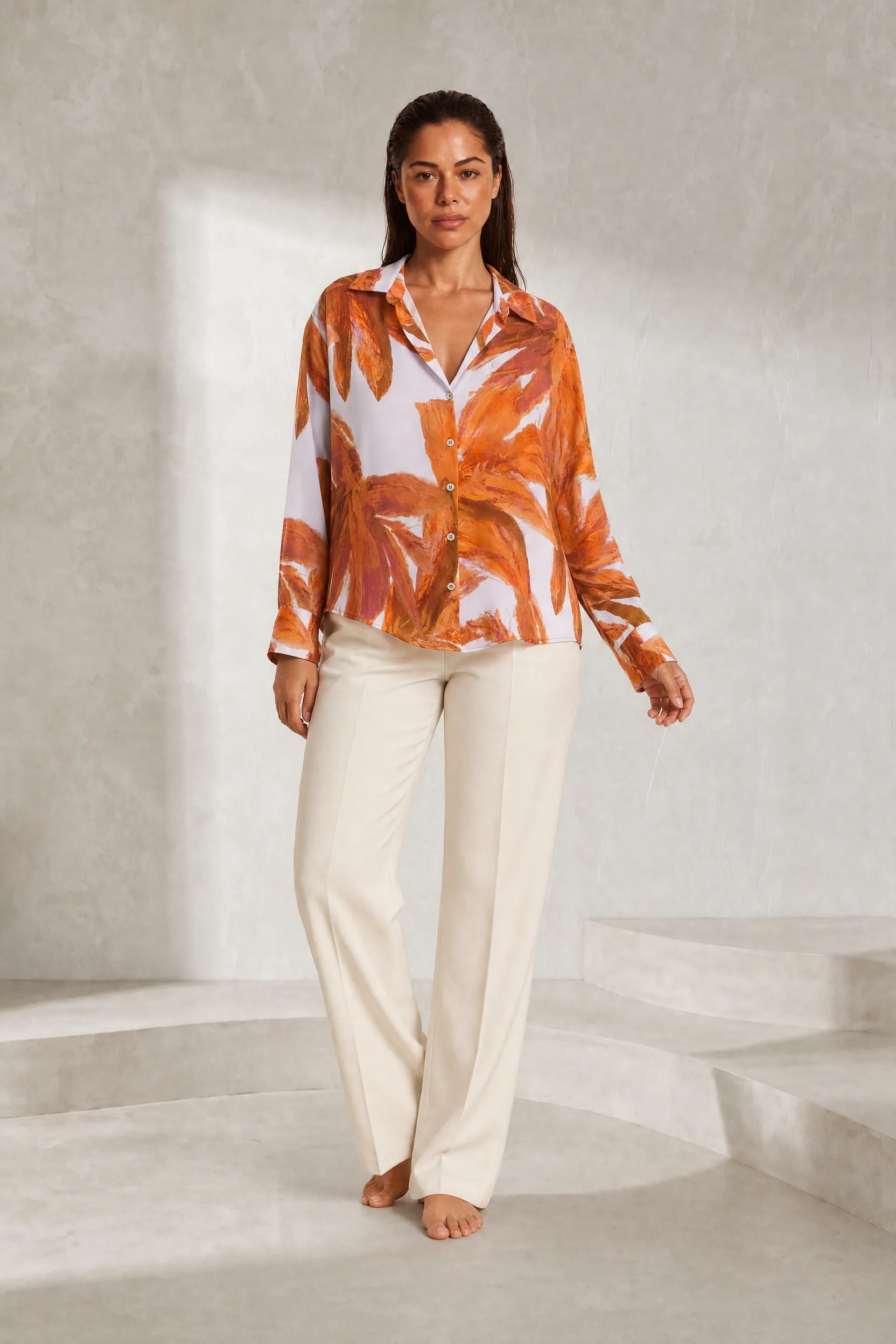 Chemise ample à imprimé floral | Lounelle Paris