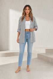 Chemise fluide à rayures verticales | Lounelle Paris