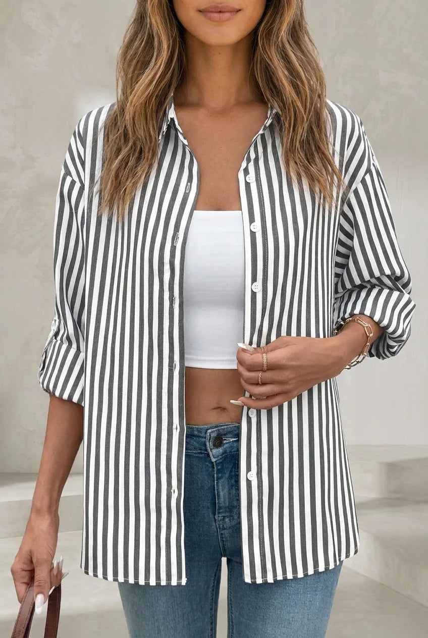 Chemise fluide à rayures verticales | Lounelle Paris