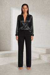 Camisa fluida cuello en V
