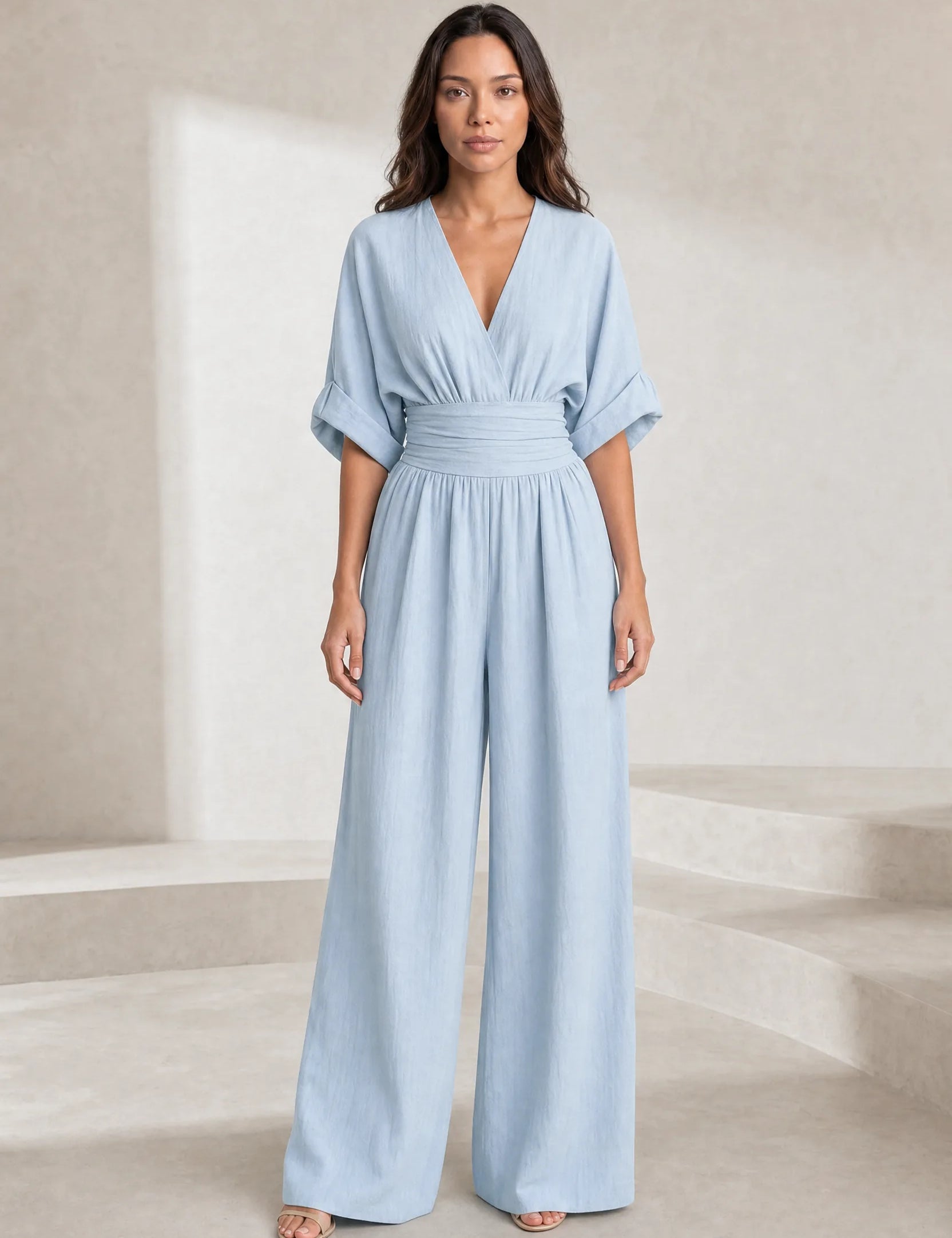 Combinaison col V taille haute | Lounelle Paris