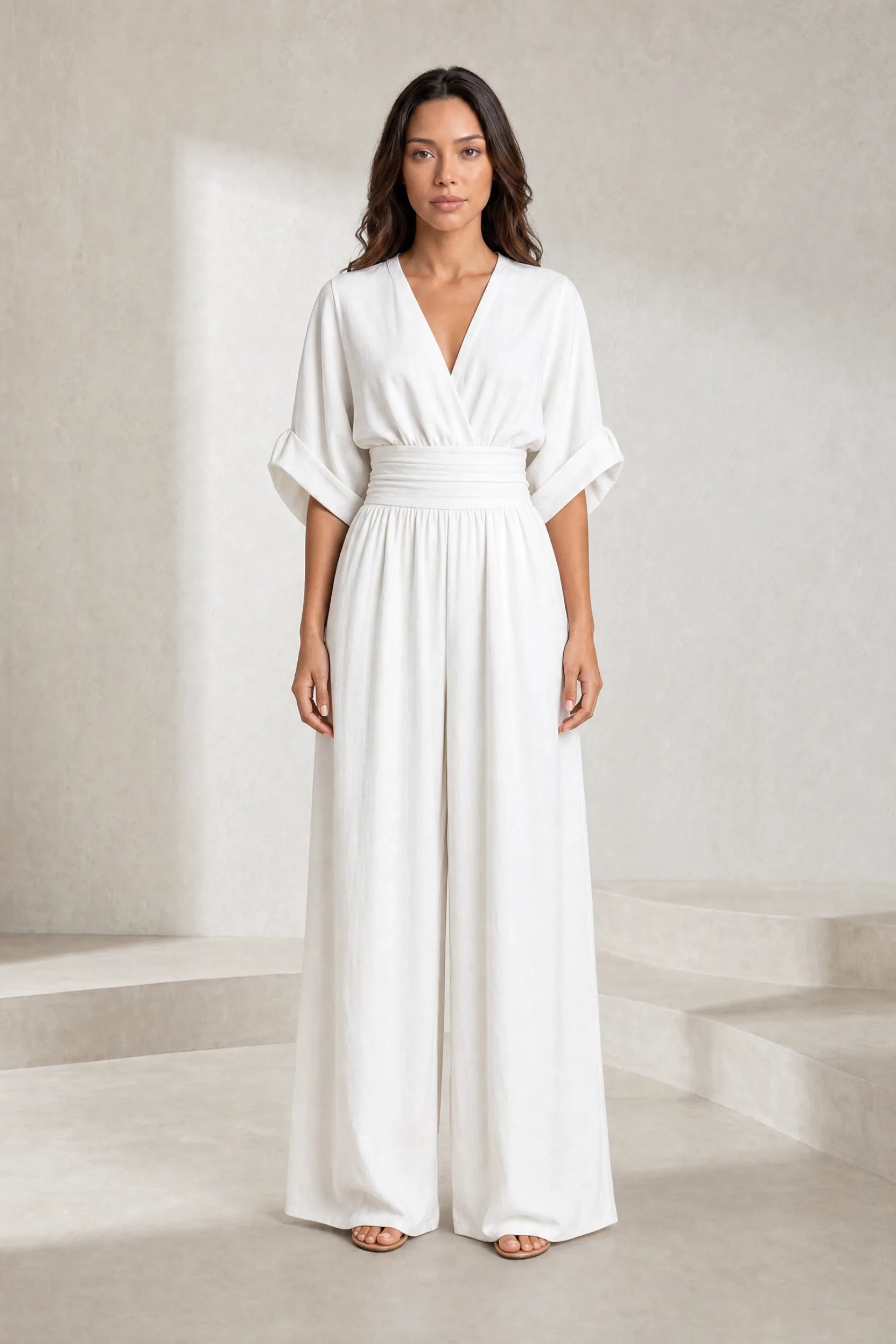 Combinaison col V taille haute | Lounelle Paris