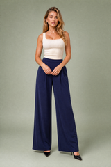 Pantalón ancho de talle alto