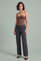 Corsé bustier escote corazón lazo espalda