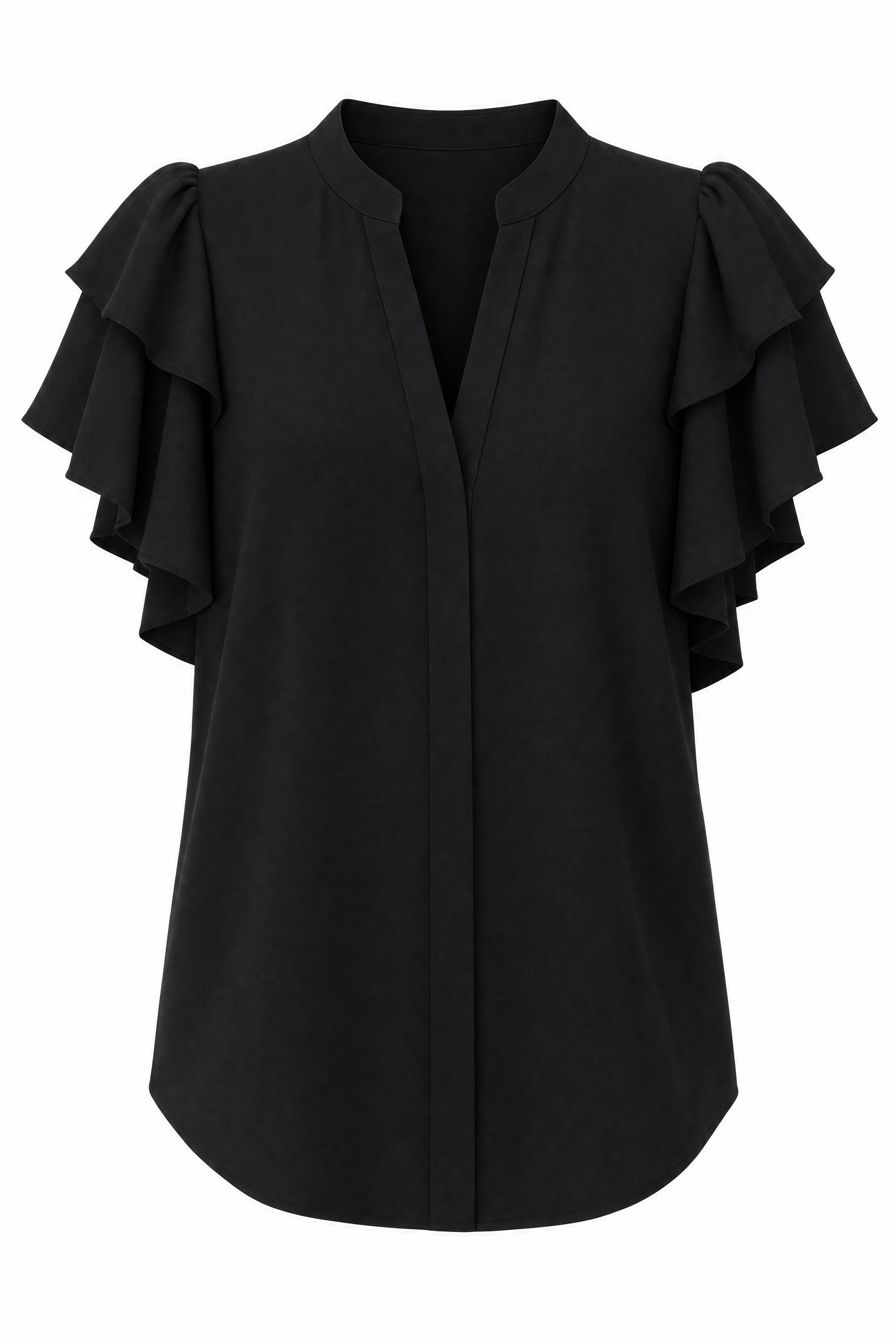 Blouse col V manches volantées | Lounelle Paris