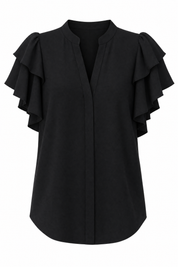 Blouse col V manches volantées | Lounelle Paris