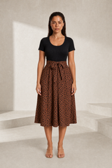 Vestido bicolor de lunares