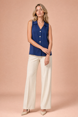 Blusa sin mangas con escote en V