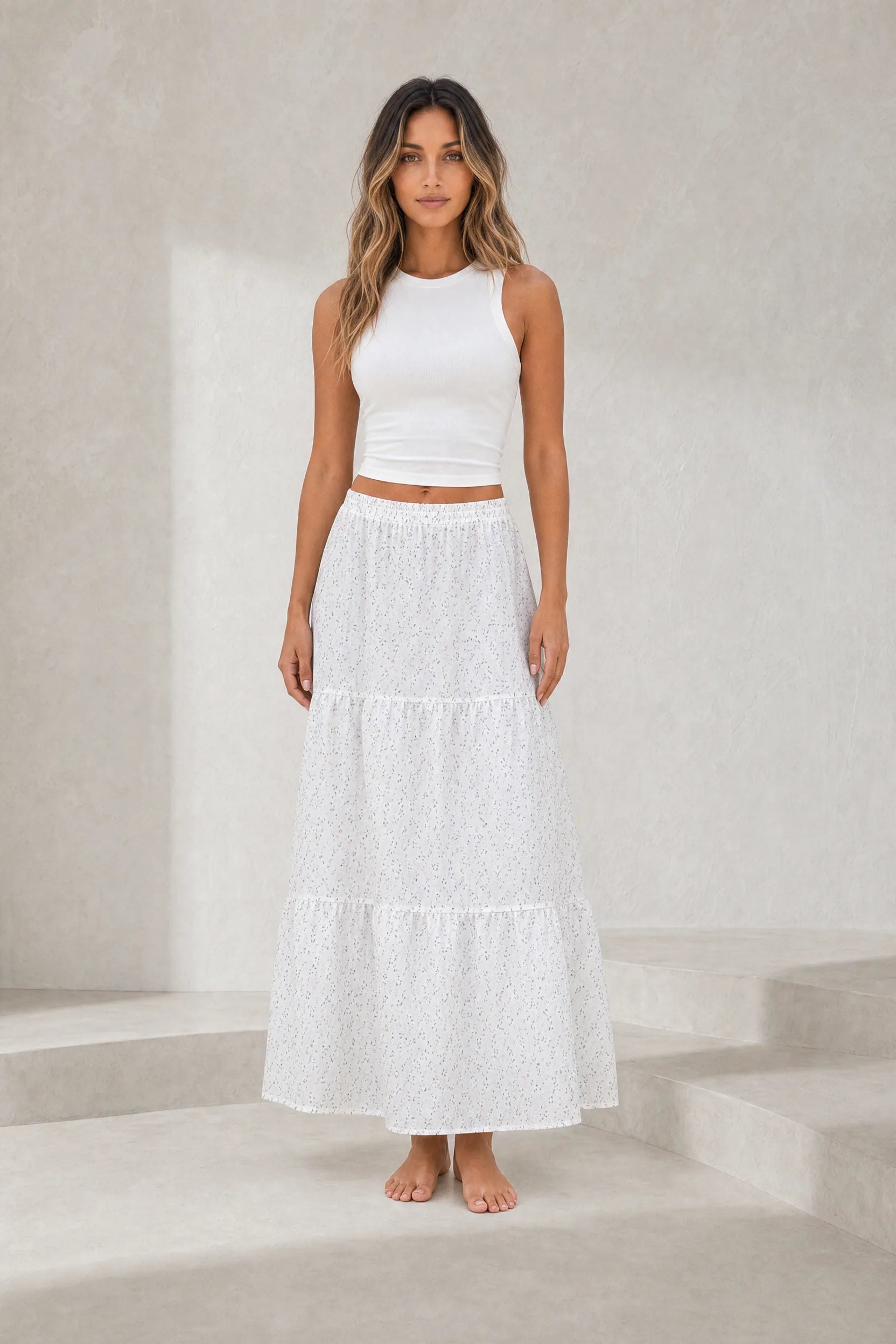 Ensemble blanc à imprimé floral | Lounelle Paris