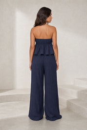Ensemble pantalon large bustier volanté | Lounelle Paris