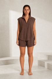 Ensemble short ample col zippé | Lounelle Paris