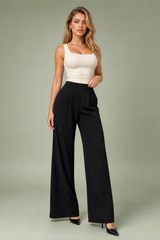 Pantalón ancho de talle alto