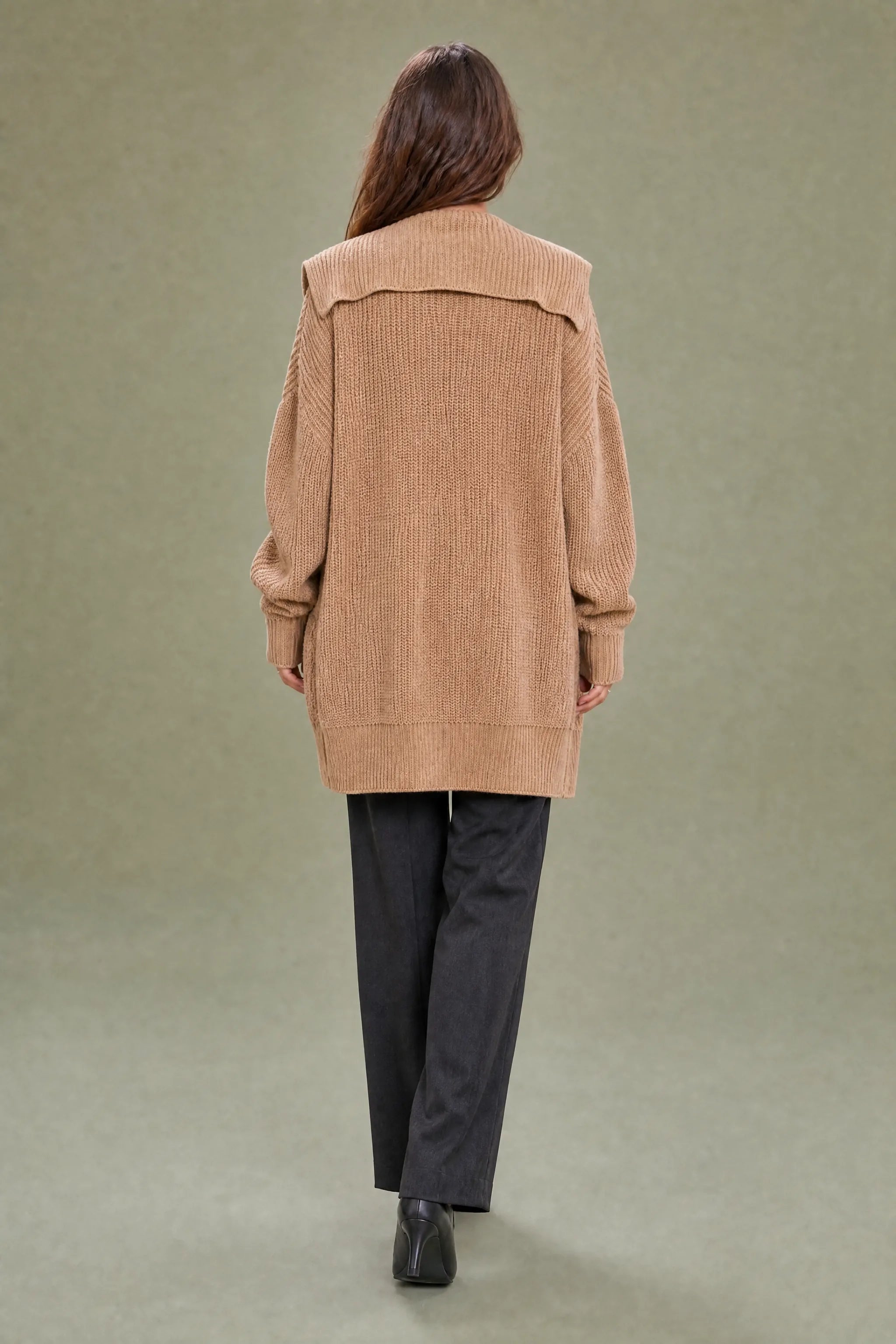 Gilet ample col châle | Vue de dos | Lounelle Paris
