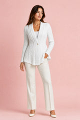 Chaqueta blazer texturizada ajustada