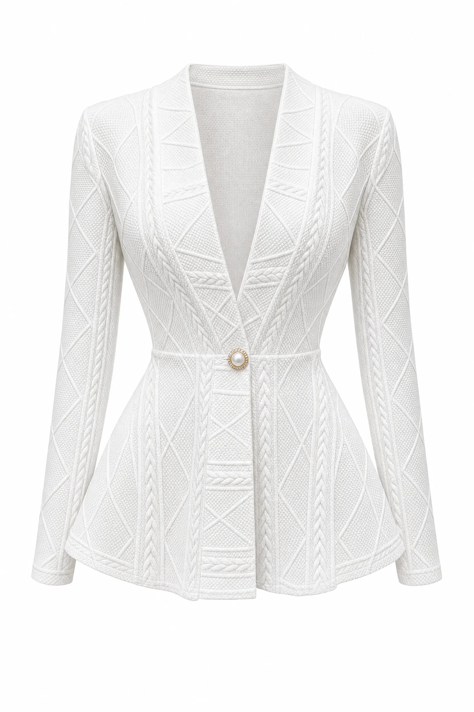 Gilet blazer texturé coupe ajustée | Lounelle Paris