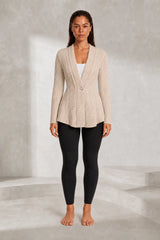 Gilet blazer texturé coupe ajustée