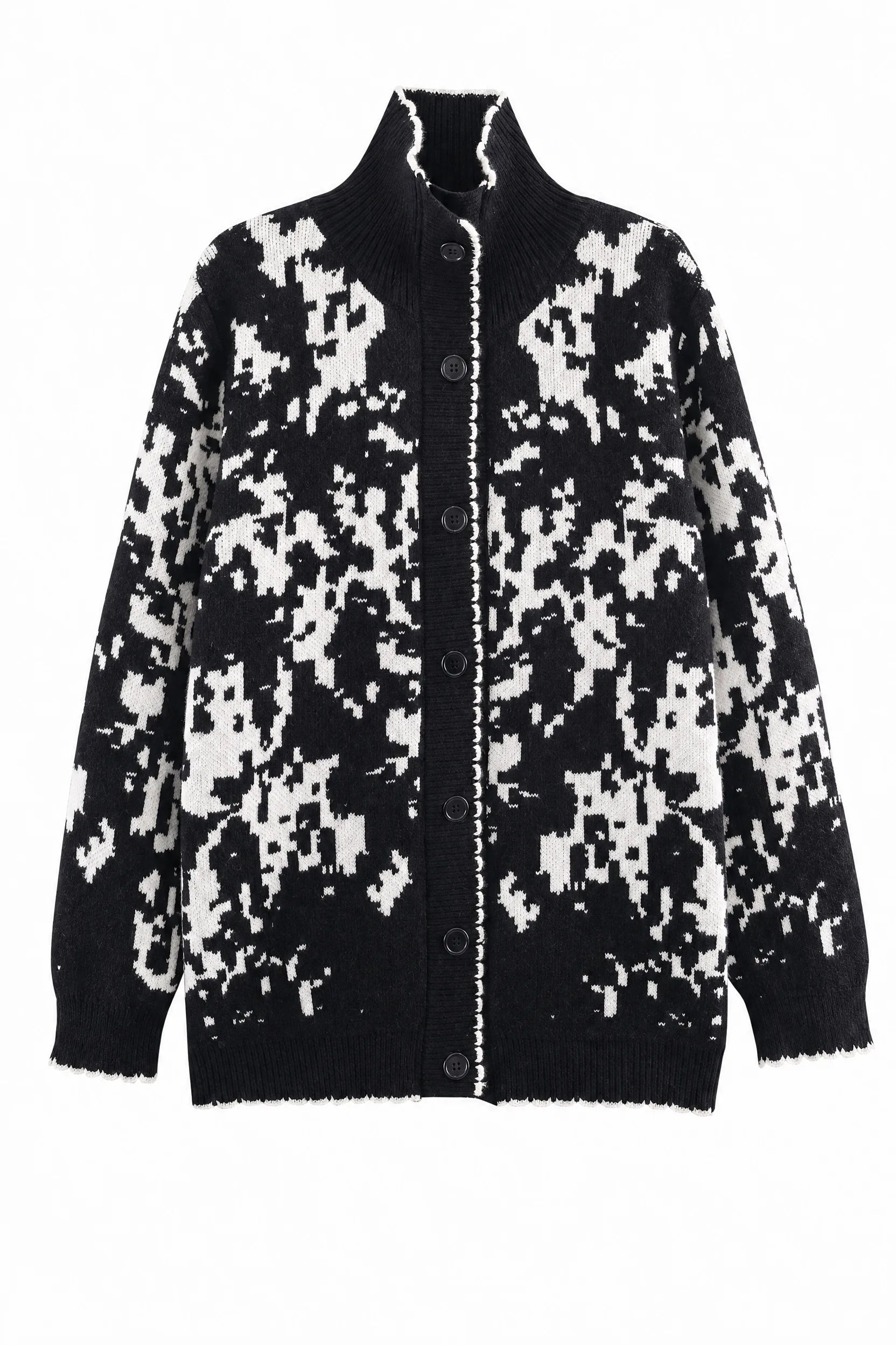 Gilet jacquard col montant | Lounelle Paris