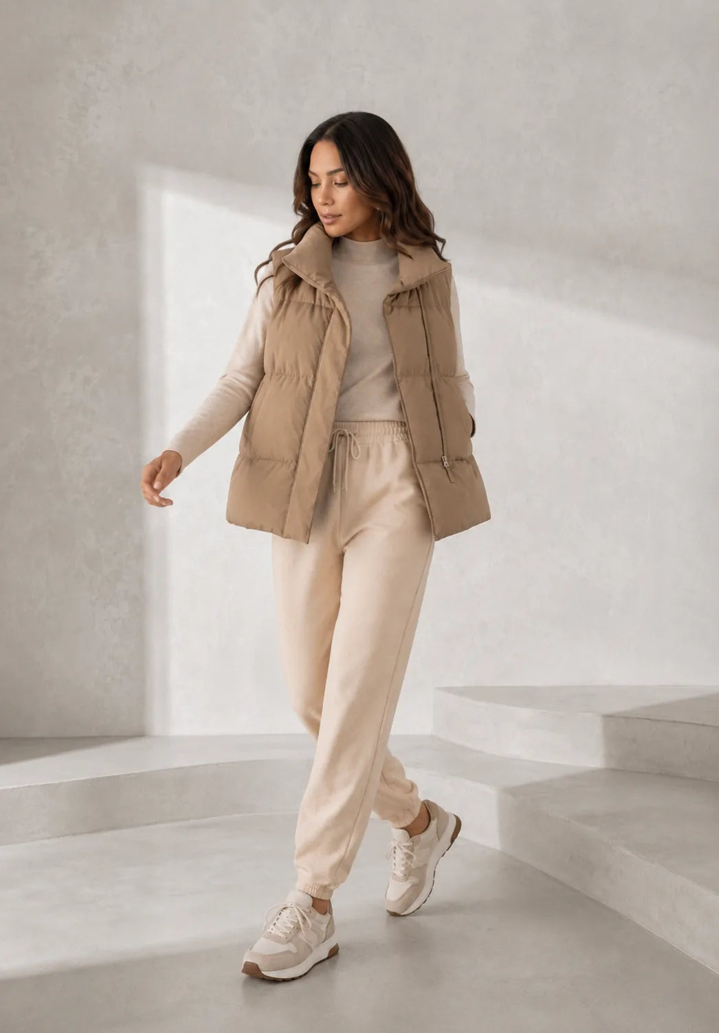 Gilet matelassé court col montant | Lounelle Paris